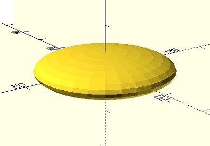 сжатие сферы по оси Z и растяжение по осям X Y